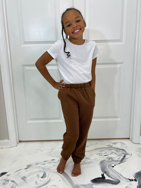 Mommy & Me Fleece Lined Joggers | Chocolate